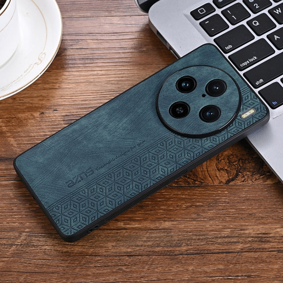 For vivo X100 Pro AZNS 3D Embossed Skin Feel Phone Case(Dark Green)