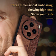 For vivo X100 Pro AZNS 3D Embossed Skin Feel Phone Case(Purple)