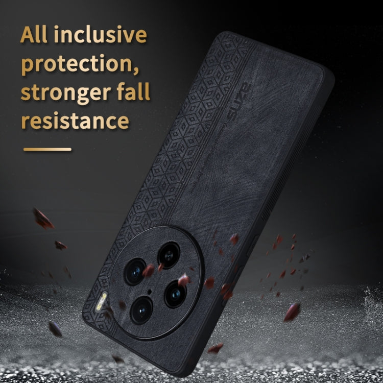 For vivo X100 Pro AZNS 3D Embossed Skin Feel Phone Case(Brown)