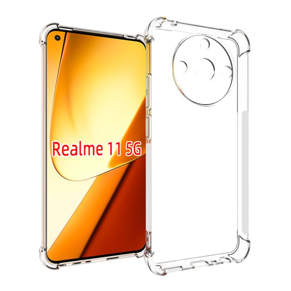 For Realme 11 5G Shockproof Non-slip Thickening TPU Phone Case(Transparent)