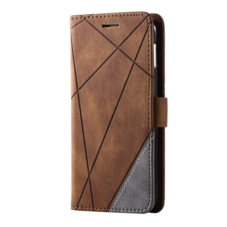 For Samsung Galaxy S10e Skin Feel Splicing Horizontal Flip Leather Case with Holder & Card Slots & Wallet & Photo Frame(Brown) - Galaxy Phone Cases by PMC TechLife | Online Shopping South Africa | PMC TechLife