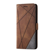 For Samsung Galaxy A8(2018) Skin Feel Splicing Horizontal Flip Leather Case with Holder & Card Slots & Wallet & Photo Frame(Brown)