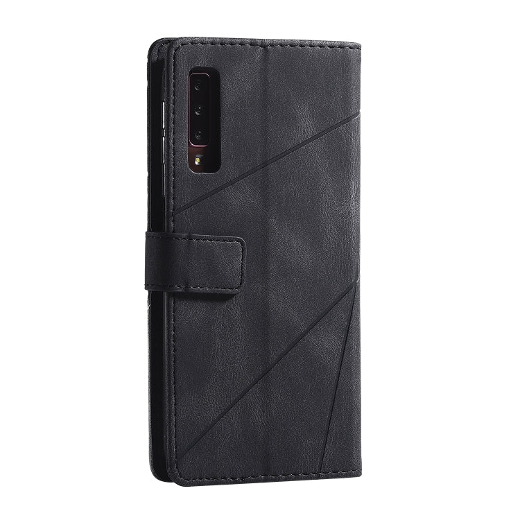 For Samsung Galaxy A7(2018) Skin Feel Splicing Horizontal Flip Leather Case with Holder & Card Slots & Wallet & Photo Frame(Black)