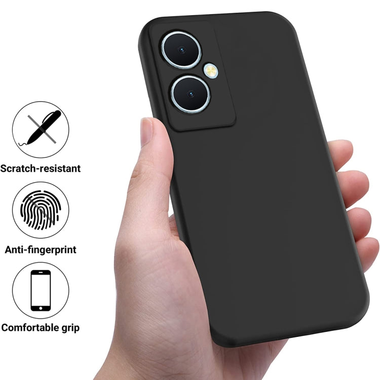 For vivo Y78+ / Y78 / V29 Lite Pure Color Liquid Silicone Shockproof Phone Case(Black) - vivo Cases by PMC TechLife | Online Shopping South Africa | PMC TechLife | Buy Now Pay Later Mobicred