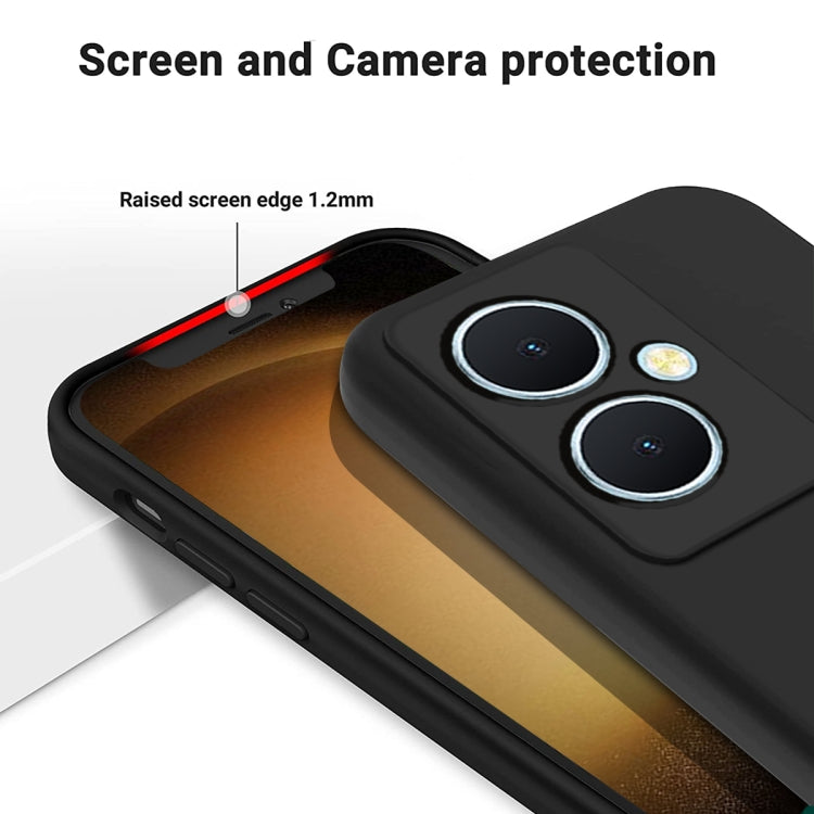 For vivo Y78+ / Y78 / V29 Lite Pure Color Liquid Silicone Shockproof Phone Case(Black) - vivo Cases by PMC TechLife | Online Shopping South Africa | PMC TechLife | Buy Now Pay Later Mobicred