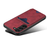 For Samsung Galaxy S24+ 5G Denior PU Back Cover Card Slot Holder Phone Case(Red)