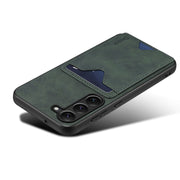 For Samsung Galaxy S24+ 5G Denior PU Back Cover Card Slot Holder Phone Case(Green)