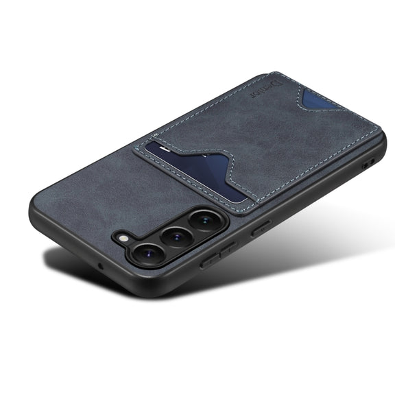 For Samsung Galaxy S24+ 5G Denior PU Back Cover Card Slot Holder Phone Case(Grey)