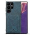 For Samsung Galaxy S24 Ultra 5G Denior PU Back Cover Card Slot Holder Phone Case(Blue) - free shipping - PMC Jewellery - Order now!