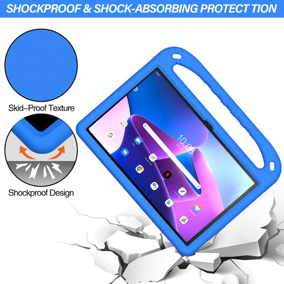 For Lenovo Tab P11 Gen 2 11.5 Handle EVA Shockproof Tablet Case with Holder(Blue)