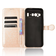 For Google Pixel 9 Pro Honeycomb Dot Texture Leather Phone Case(Gold)