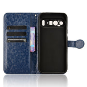 For Google Pixel 9 Pro Honeycomb Dot Texture Leather Phone Case(Blue)
