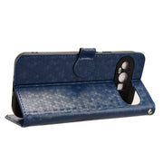 For Google Pixel 9 Honeycomb Dot Texture Leather Phone Case(Blue)