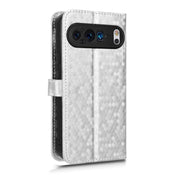 For Google Pixel 9 Pro XL Honeycomb Dot Texture Leather Phone Case(Silver)