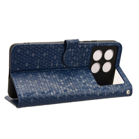 For Xiaomi Redmi K70 5G / K70 Pro 5G Honeycomb Dot Texture Leather Phone Case(Blue)