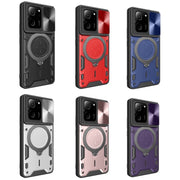 For Xiaomi 13T / Redmi K60 Ultra CD Texture Sliding Camshield Magnetic Holder Phone Case(Red)