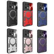 For Xiaomi Redmi Note 13 Pro 5G CD Texture Sliding Camshield Magnetic Holder Phone Case(Blue)