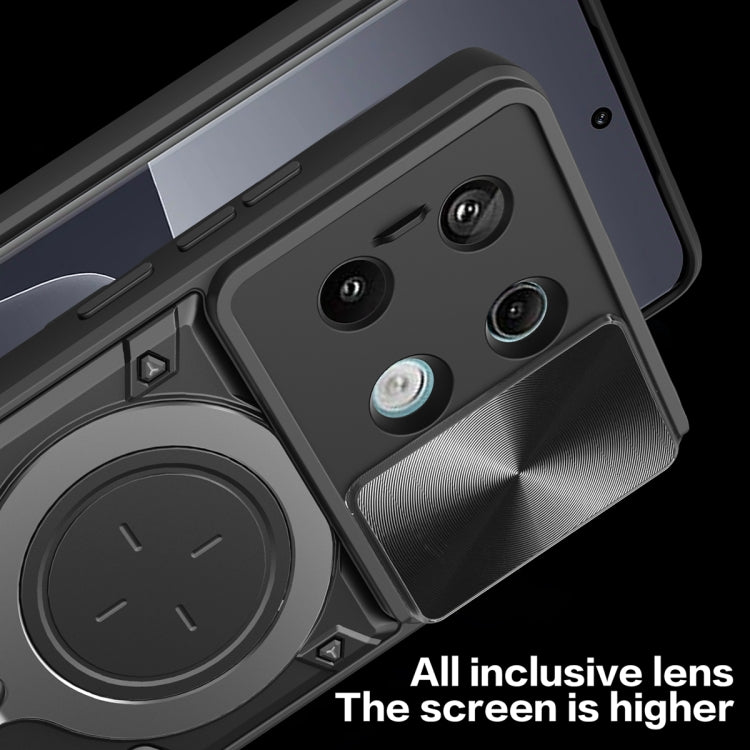 For Xiaomi Redmi Note 13 Pro 5G CD Texture Sliding Camshield Magnetic Holder Phone Case(Purple) - free shipping - PMC TechLife - Order now!