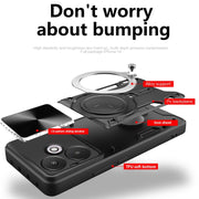 For Xiaomi Redmi 13C 5G Global CD Texture Sliding Camshield Magnetic Holder Phone Case(Blue)