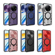 For Xiaomi Redmi A3 CD Texture Sliding Camshield Magnetic Holder Phone Case(Blue)