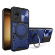 For Xiaomi Redmi K40S / Poco F4 CD Texture Sliding Camshield Magnetic Holder Phone Case(Blue) - Xiaomi Cases by PMC TechLife | Online Shopping South Africa | PMC TechLife | Buy Now Pay Later Mobicred