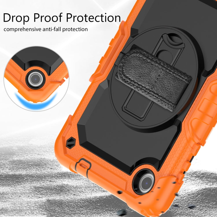 For Lenovo Tab M8 4th Gen Silicone Hybrid PC Tablet Case with Shoulder Strap(Orange) - Lenovo by PMC TechLife | Online Shopping South Africa | PMC TechLife | Buy Now Pay Later Mobicred