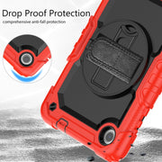For Lenovo Tab M8 4th Gen Silicone Hybrid PC Tablet Case with Shoulder Strap(Red)