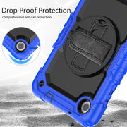 For Lenovo Tab M8 4th Gen Silicone Hybrid PC Tablet Case with Shoulder Strap(Blue)