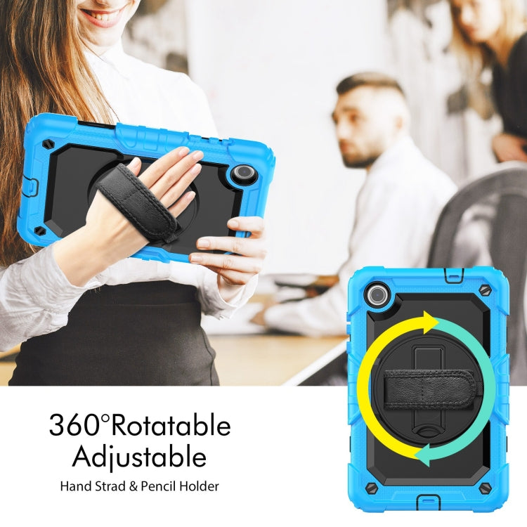 For Lenovo Tab M8 4th Gen Silicone Hybrid PC Tablet Case with Shoulder Strap(Light Blue) - Lenovo by PMC Jewellery | Online Shopping South Africa | PMC Jewellery | Buy Now Pay Later Mobicred
