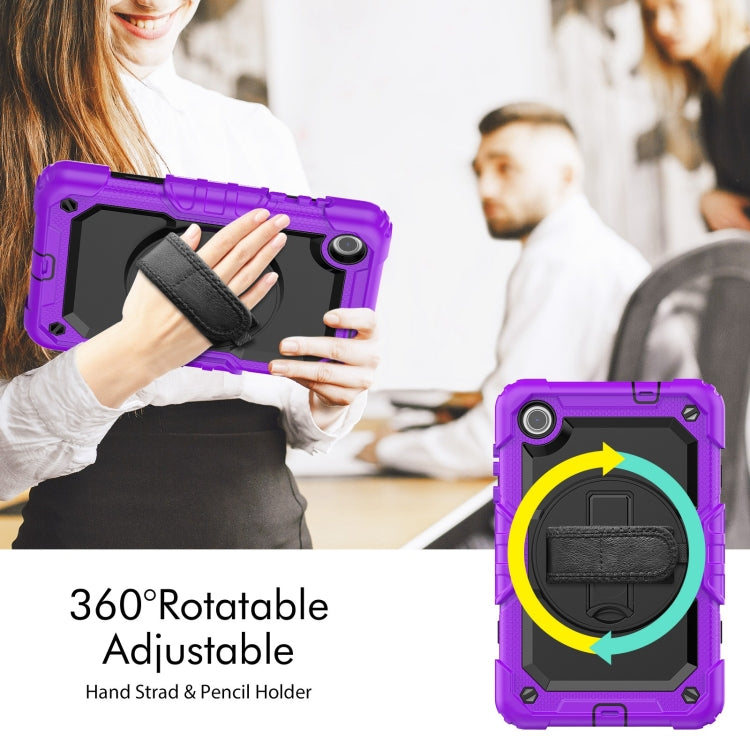 For Lenovo Tab M8 4th Gen Silicone Hybrid PC Tablet Case with Shoulder Strap(Purple) - Lenovo by PMC Jewellery | Online Shopping South Africa | PMC Jewellery | Buy Now Pay Later Mobicred