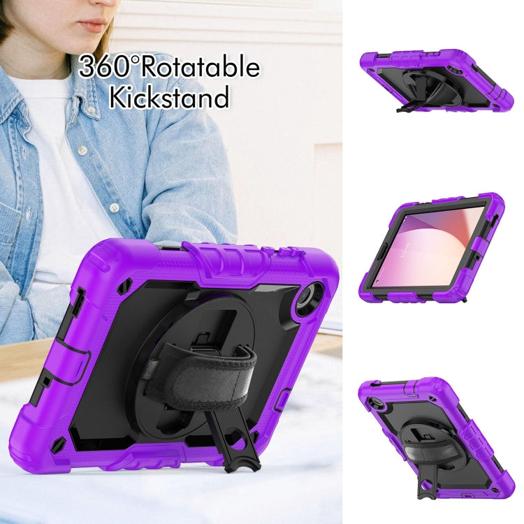 For Lenovo Tab M8 4th Gen Silicone Hybrid PC Tablet Case with Shoulder Strap(Purple) - Lenovo by PMC Jewellery | Online Shopping South Africa | PMC Jewellery | Buy Now Pay Later Mobicred
