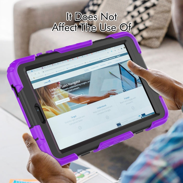 For Lenovo Tab M8 4th Gen Silicone Hybrid PC Tablet Case with Shoulder Strap(Purple) - Lenovo by PMC Jewellery | Online Shopping South Africa | PMC Jewellery | Buy Now Pay Later Mobicred