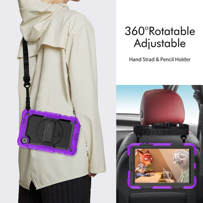 For Lenovo Tab M8 4th Gen Silicone Hybrid PC Tablet Case with Shoulder Strap(Purple) - Lenovo by PMC Jewellery | Online Shopping South Africa | PMC Jewellery | Buy Now Pay Later Mobicred