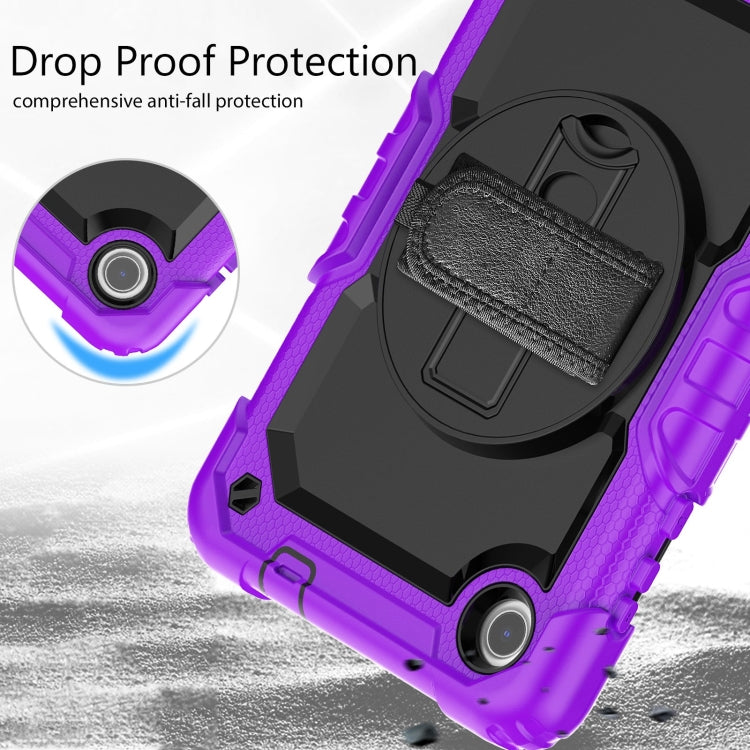 For Lenovo Tab M8 4th Gen Silicone Hybrid PC Tablet Case with Shoulder Strap(Purple) - Lenovo by PMC Jewellery | Online Shopping South Africa | PMC Jewellery | Buy Now Pay Later Mobicred