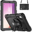 For Lenovo Tab M9 Silicone Hybrid PC Tablet Case with Shoulder Strap(Black) - Lenovo by PMC TechLife | Online Shopping South Africa | PMC TechLife | Buy Now Pay Later Mobicred