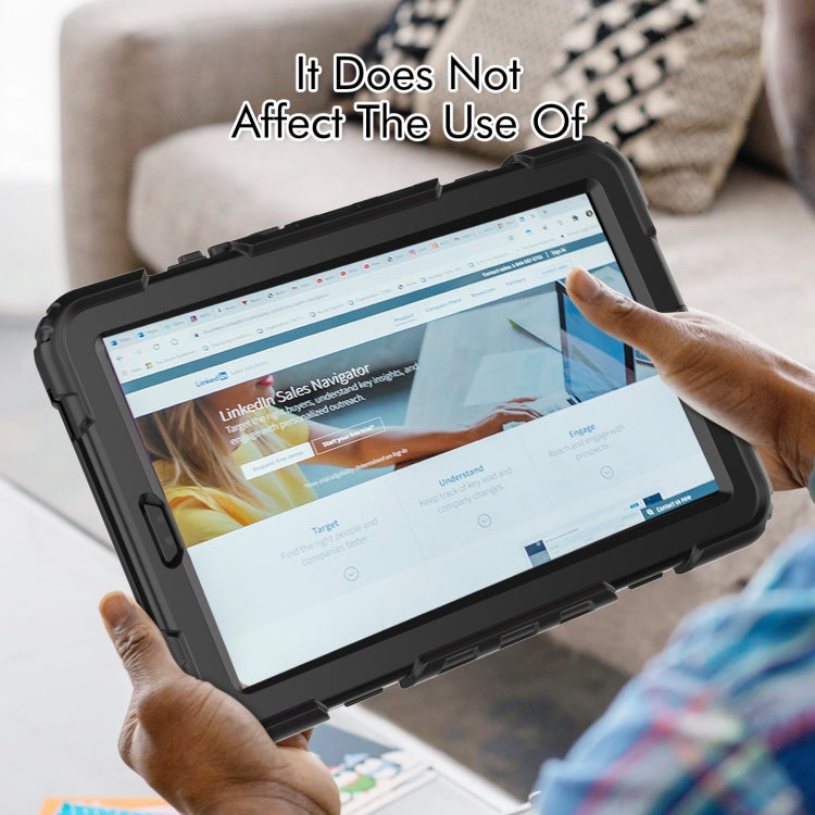 For Lenovo Tab M9 Silicone Hybrid PC Tablet Case with Shoulder Strap(Black) - Lenovo by PMC TechLife | Online Shopping South Africa | PMC TechLife | Buy Now Pay Later Mobicred