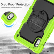 For Lenovo Tab M9 Silicone Hybrid PC Tablet Case with Shoulder Strap(Yellow Green)