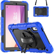 For Lenovo Tab M9 Silicone Hybrid PC Tablet Case with Shoulder Strap(Blue)