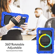 For Lenovo Tab M9 Silicone Hybrid PC Tablet Case with Shoulder Strap(Blue)