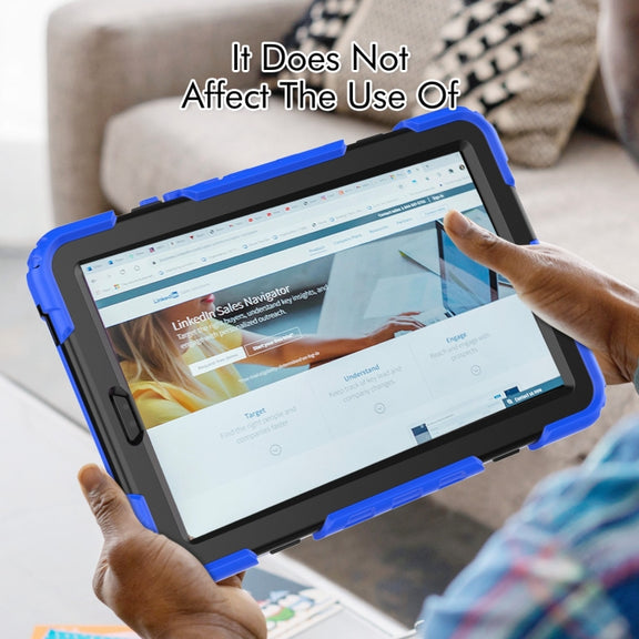 For Lenovo Tab M9 Silicone Hybrid PC Tablet Case with Shoulder Strap(Blue)