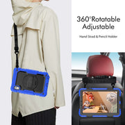 For Lenovo Tab M9 Silicone Hybrid PC Tablet Case with Shoulder Strap(Blue)