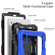For Lenovo Tab M9 Silicone Hybrid PC Tablet Case with Shoulder Strap(Blue)
