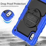 For Lenovo Tab M9 Silicone Hybrid PC Tablet Case with Shoulder Strap(Blue)