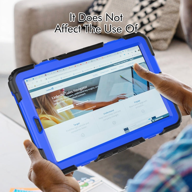 For Lenovo Tab M9 Silicone Hybrid PC Tablet Case with Shoulder Strap(Blue PC) - Lenovo by PMC TechLife | Online Shopping South Africa | PMC TechLife | Buy Now Pay Later Mobicred