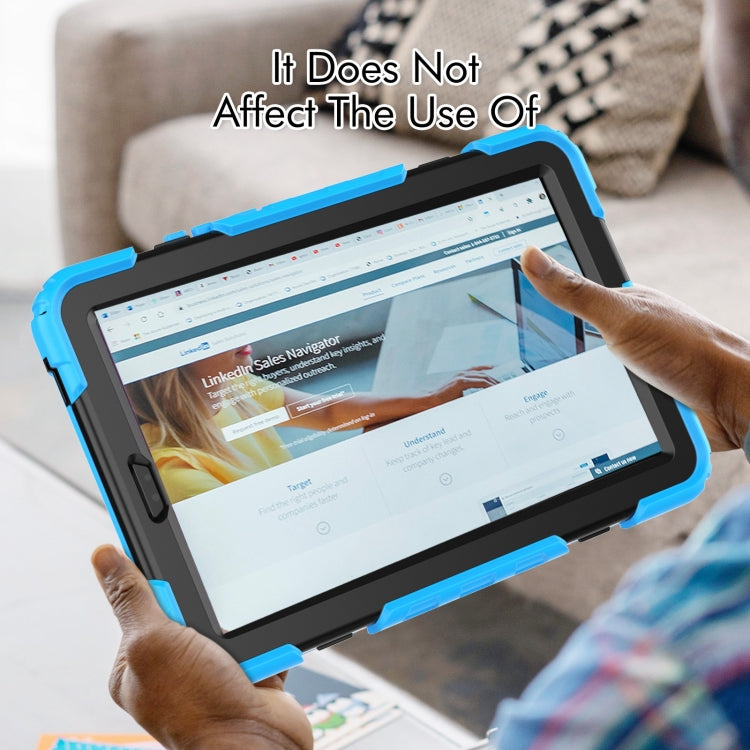 For Lenovo Tab M9 Silicone Hybrid PC Tablet Case with Shoulder Strap(Light Blue) - Lenovo by PMC TechLife | Online Shopping South Africa | PMC TechLife | Buy Now Pay Later Mobicred