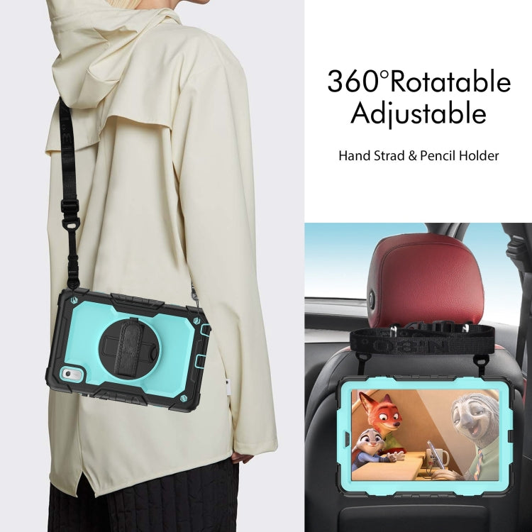 For Lenovo Tab M9 Silicone Hybrid PC Tablet Case with Shoulder Strap(Light Blue PC) - Lenovo by PMC TechLife | Online Shopping South Africa | PMC TechLife | Buy Now Pay Later Mobicred