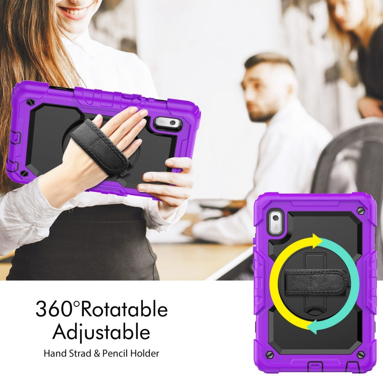 For Lenovo Tab M9 Silicone Hybrid PC Tablet Case with Shoulder Strap(Purple) - Lenovo by PMC TechLife | Online Shopping South Africa | PMC TechLife | Buy Now Pay Later Mobicred