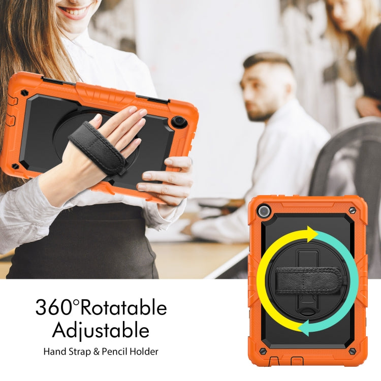 For Lenovo Tab M10 10.1 Gen 3rd Silicone Hybrid PC Tablet Case with Shoulder Strap(Orange) - free shipping - PMC TechLife - Order now!