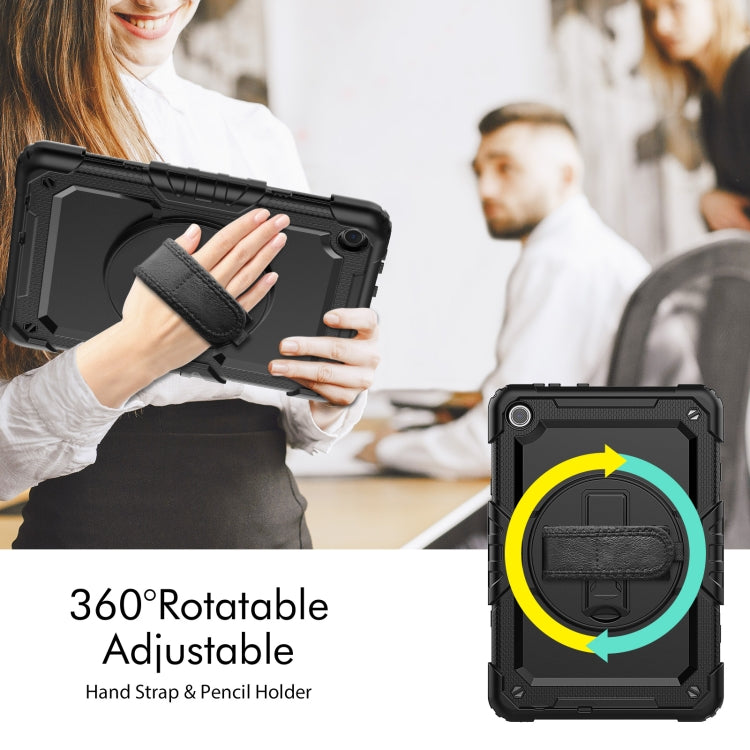 For Lenovo Tab M10 10.1 Gen 3rd Silicone Hybrid PC Tablet Case with Shoulder Strap(Black) - Lenovo by PMC TechLife | Online Shopping South Africa | PMC TechLife | Buy Now Pay Later Mobicred