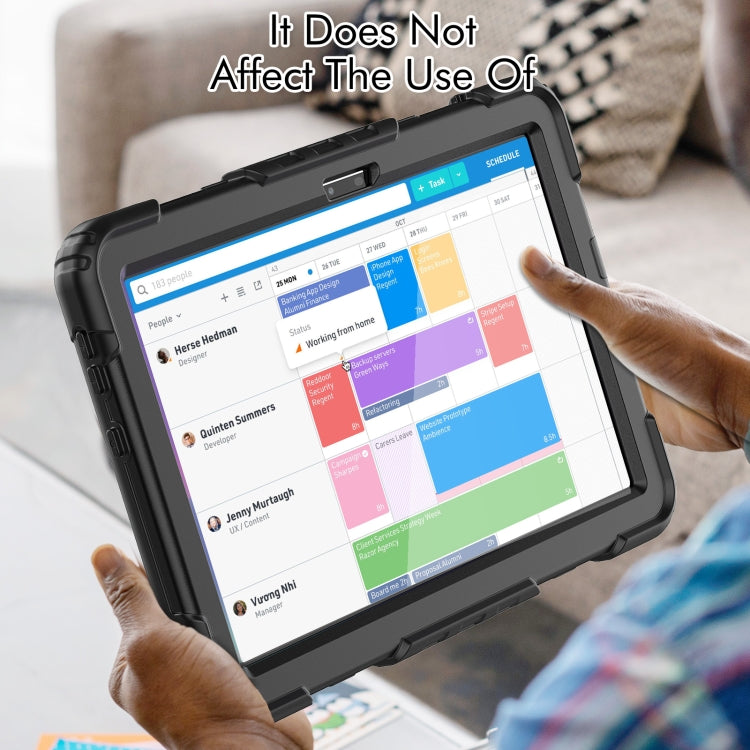 For Lenovo Tab M10 10.1 Gen 3rd Silicone Hybrid PC Tablet Case with Shoulder Strap(Black) - Lenovo by PMC TechLife | Online Shopping South Africa | PMC TechLife | Buy Now Pay Later Mobicred